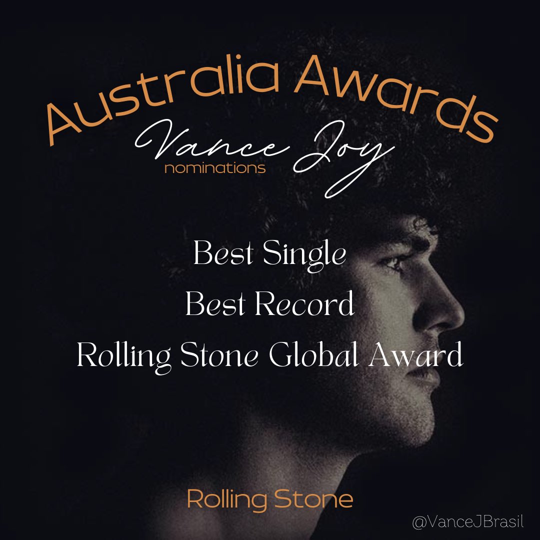 VanceJBrasil's tweet photo. .@VanceJoy nominations in @AustraliaAwards!
✨ @rollingstoneaus https://t.co/WCAeHlRejV