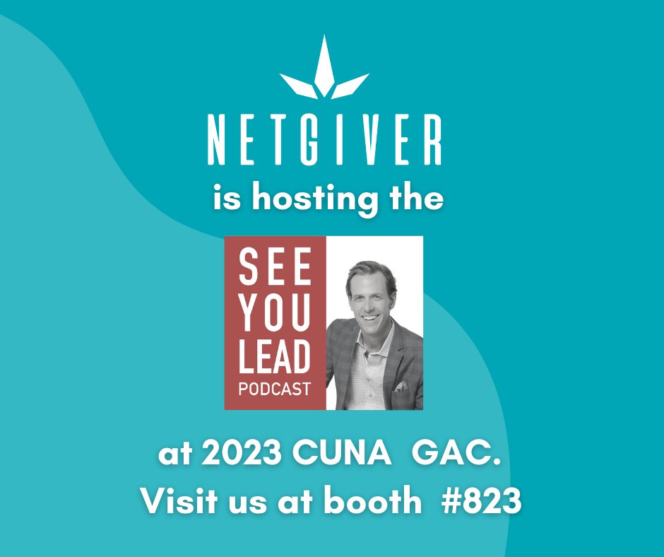 netgiverapp's tweet photo. NetGiver is pleased to be hosting the debut of the SEE YOU LEAD podcast at the @CUNA Governmental Affairs Conference. We hope you stop by to see us in action from Feb 26th to Feb 28th.
#NetGiver #CreditUnions #GAC2023 #GAC23 https://t.co/3Ugmkl3Whr
