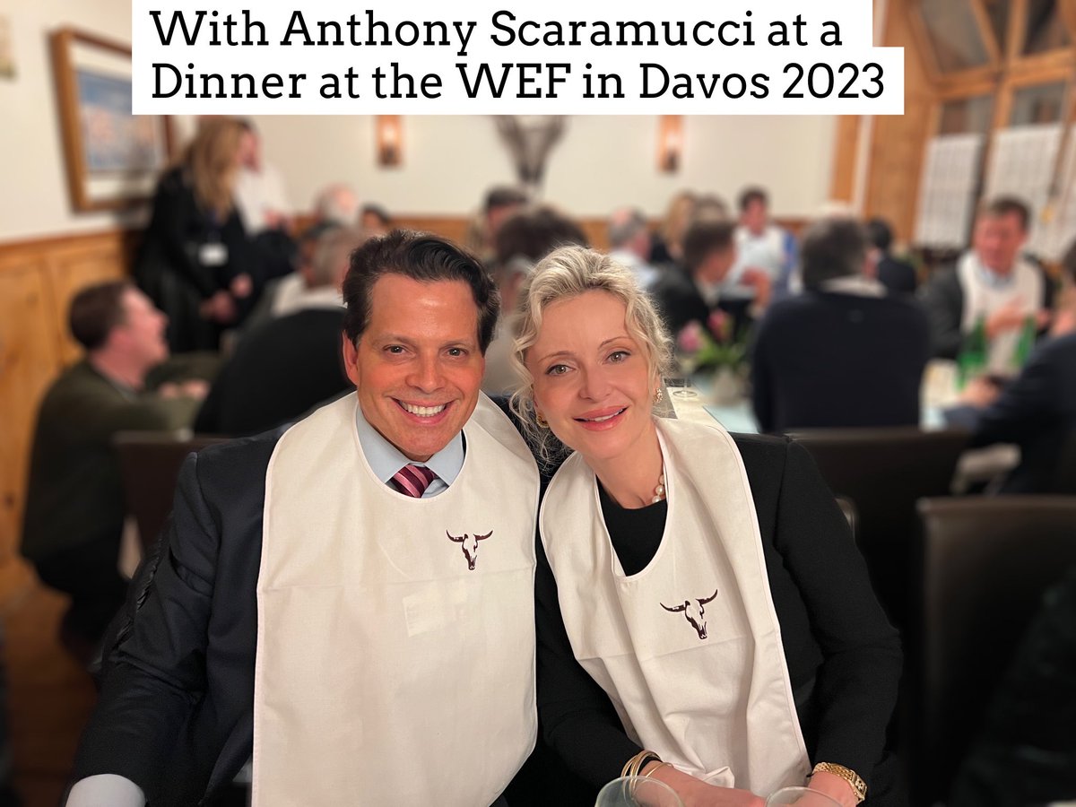 SandraNavidi's tweet photo. W/ Anthony @Scaramucci, entrepreneur, financier &amp; fmr #Trump WH communications dir. at a #WEF #Davos dinner. Yes, I do have Republican friends. Why #GoodRepublicans are in the minority &amp; the majority are an existential threat to democracy:
Die DNA der USA: https://t.co/UlQ6n0ZZoN https://t.co/iPxodD87kK