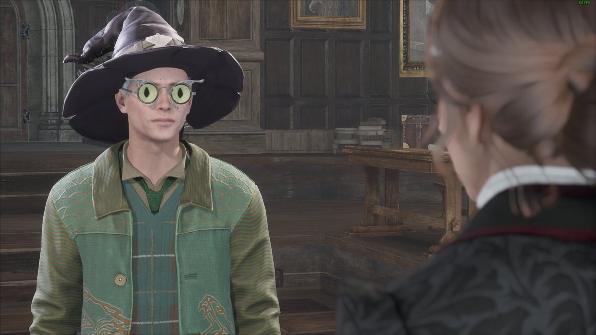 JrHollyweird's tweet image. 3 hours into Hogwarts Legacy and I'm looking like a crazed old lady on drugs