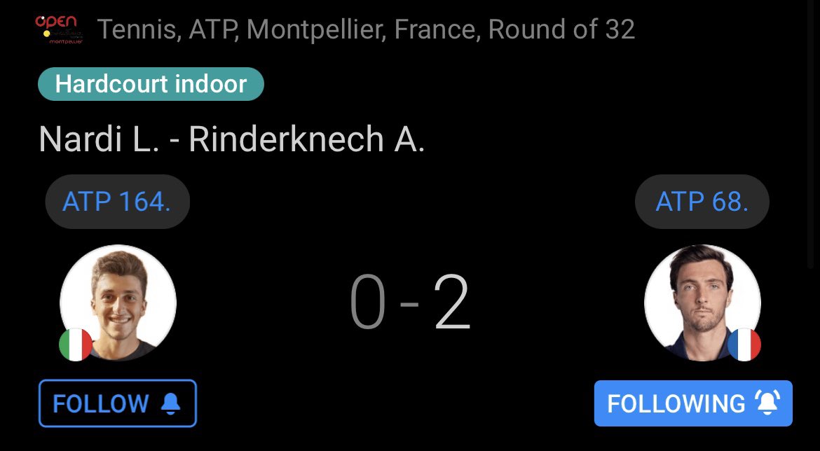AggieMTEN's tweet photo. .@arthurrinder with a great win in the round of 32 at ATP even in Montpellier 👍 #AggiePro #GigEm https://t.co/5O0NIy3m54
