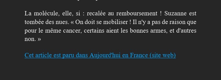 L'article en capture d'écran. J'espère les avoir mises dans l'ordre !