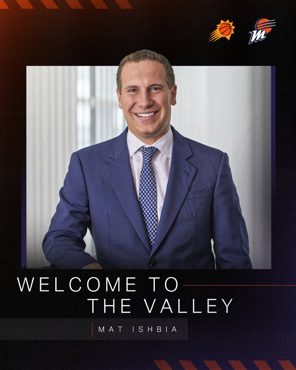 Suns's tweet photo. “This is the culmination of a lifelong dream. I love the game of basketball deeply but it’s so much more than that for me."

Mat Ishbia has completed the acquisition of the controlling ownership interest in the Phoenix Suns and Phoenix Mercury. https://t.co/kgoKYQMEtv