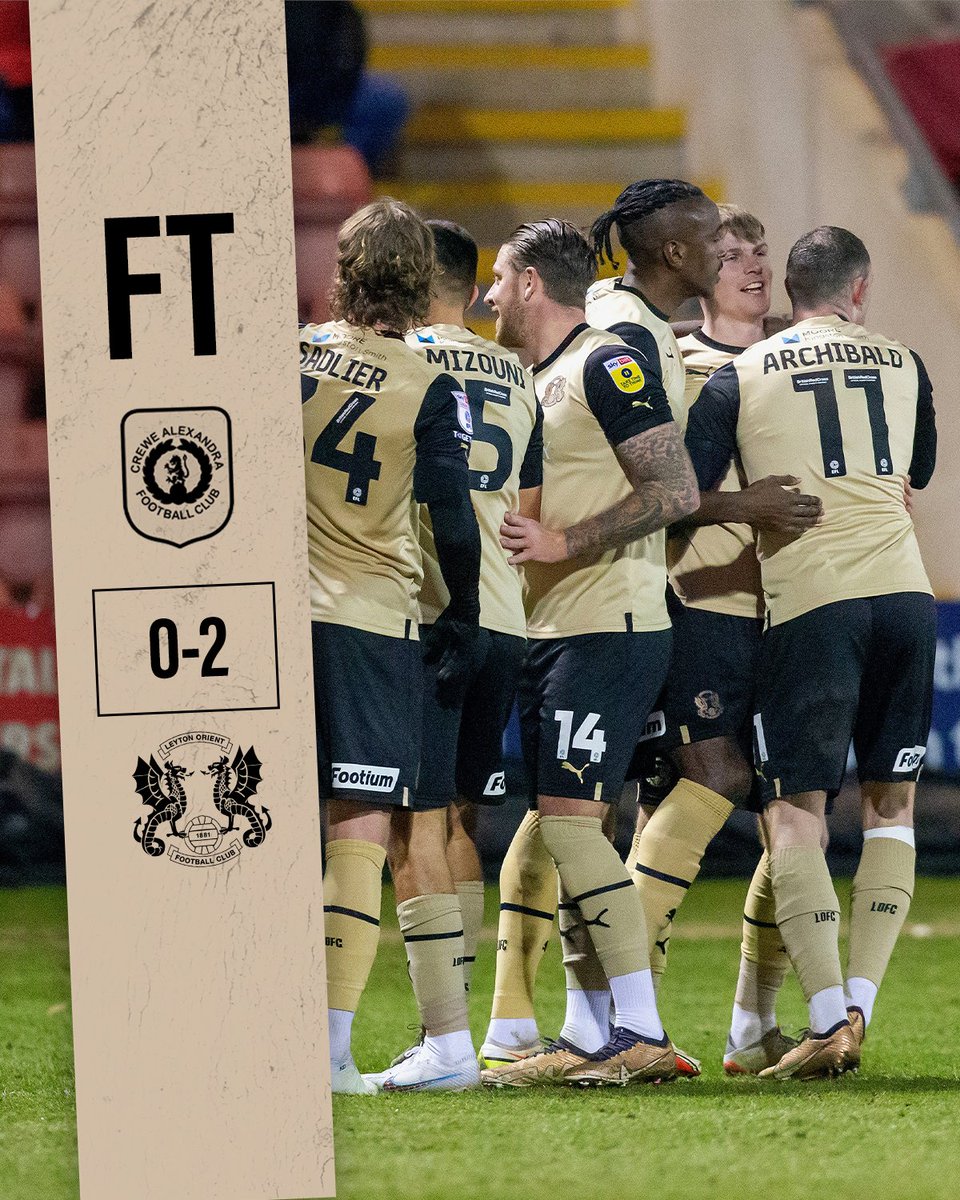 leytonorientfc's tweet photo. The final whistle blows! ⚡

Ed Turns and Theo Archibald's goals ensure the O's will return to East London with all three points!

Love it, O's!! 🙌

#LOFC #OneOrient https://t.co/n1id7Os5NL