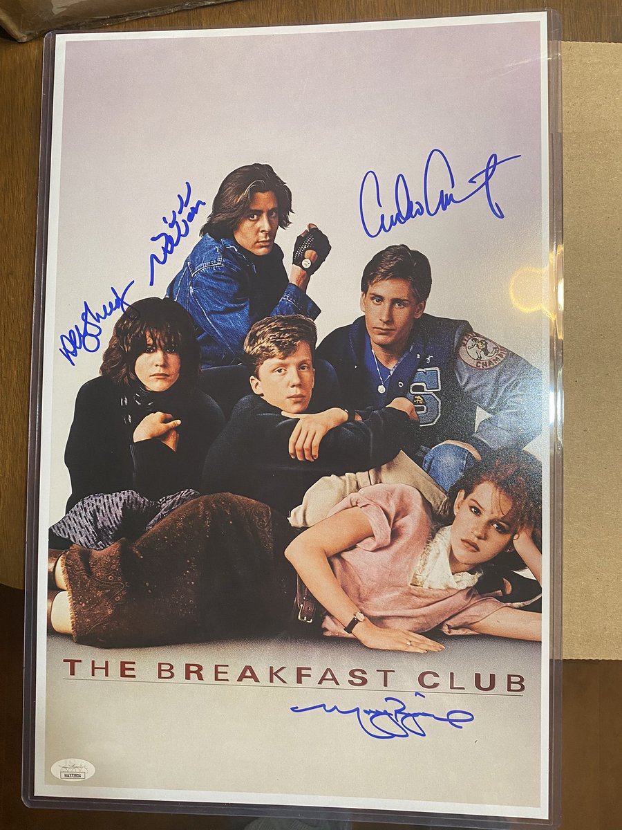 Thanks @GalaxyConLive for getting my #BreakfastClub cast photo back to me in Canada in great shape! #PackedBrilliantly