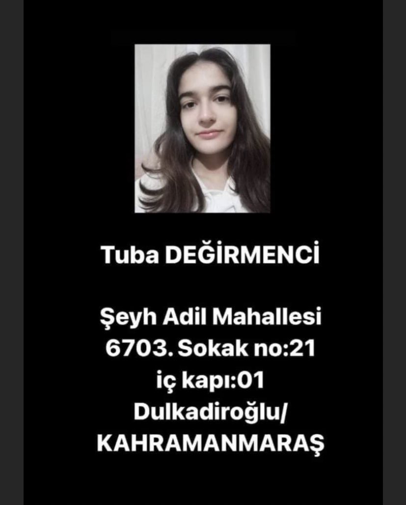 Canlar paylaşalım haber alınamıyormuş.
#MARAS #Marasyardimbekliyor #deprem #seferberlik #Turkey <a href="/AFADKMaras/">AFAD Kahramanmaraş</a> <a href="/AhbapKsu/">Ahbap Kahramanmaraş Sütçü İmam Üniversitesi</a>