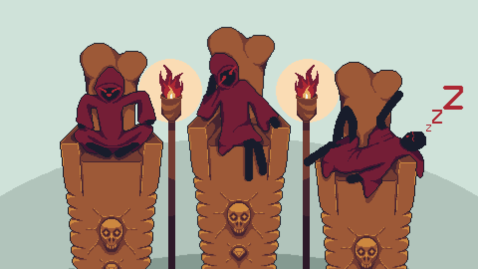 they're bored in their #MeetingPlace ||| #pixel_dailies #pixelart #ドット絵 @Pixel_Dailies