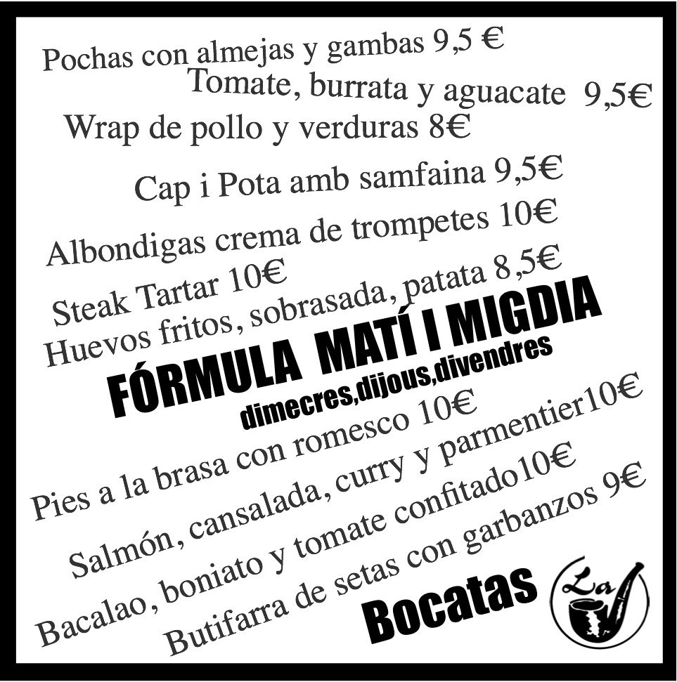 lapiparestauran's tweet photo. Hem tornat amb molta energia i amb ganes de fer coses diferents.
Això és FORMULA MATÍ I MIGDIA perquè si et ve de gust esmorzar o menjar de dimecres a divendres, trobis la teva fórmula. Us anirem presentant propostes diferents.
Us hi esperem!
#lapiparestaurant #lapipa https://t.co/LvVntRFz9y