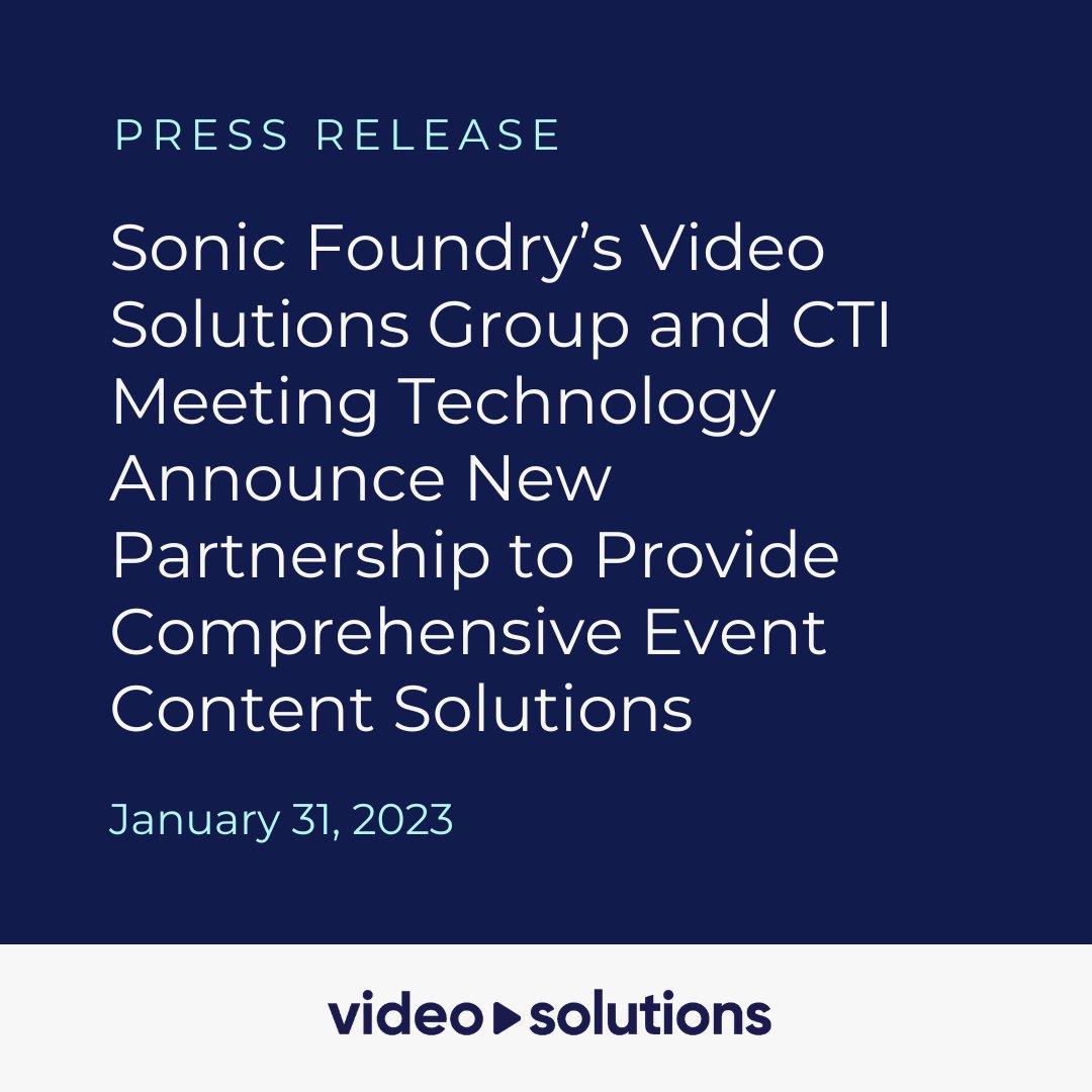 vidsolutionspro's tweet image. Streaming video and remote attendance opportunities have become standard requirements for conferences, industry trade shows and other events over the past several years, and organizers have had to adapt in real time. 

Read the full release: sonicfoundry.com/newsroom/sonic…