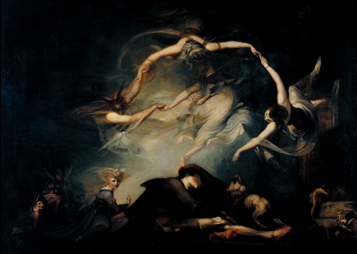 The Shepherd's Dream, from 'Paradise Lost' (1793) by Henry Fuseli Check out more Henry Fuseli – Gothic Art and Painting Cards Set – Available Here: bit.ly/2SBgZh1 @CenturyArtMedia - #ClassicArt #ArtCards #Classical #henryfuseli