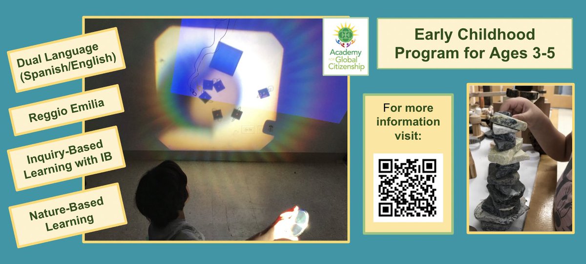 Two exciting recruitment opportunities at AGC! 
We are #hiring ECL Education Coordinator! Find us on Indeed or our AGC blog for more info. Do you know a family interested in our Early Childhood Program? Share  this QR code with them to learn more. #earlychildhood #agcchicago