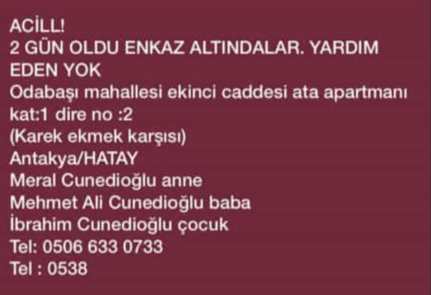 LÜTFEN YAYALIM #hatay #hatayantakya #hataydepremi #AFADhatay #hatayyardimbekliyor