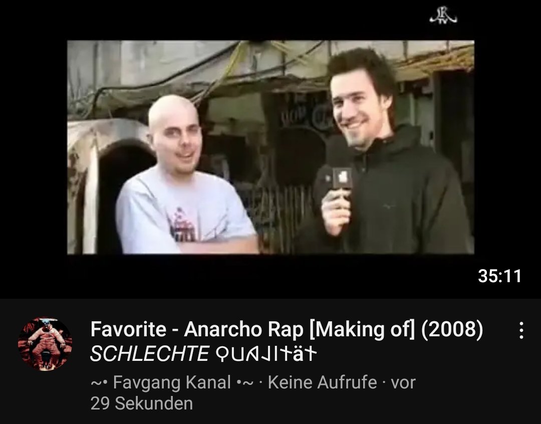 Leider sehr schlechte Qualität!
Das Making of zum 𝐀𝐧𝐚𝐫𝐜𝐡𝐨 𝐑𝐚𝐩 Video bestand aus 4 Parts. 
Ich habe leider nur noch Part 2-4 und diese zu einem Video zusammengefügt. Produziert wurde das ganze von der NOAX GmbH.
youtu.be/UFYIqpVPvQM