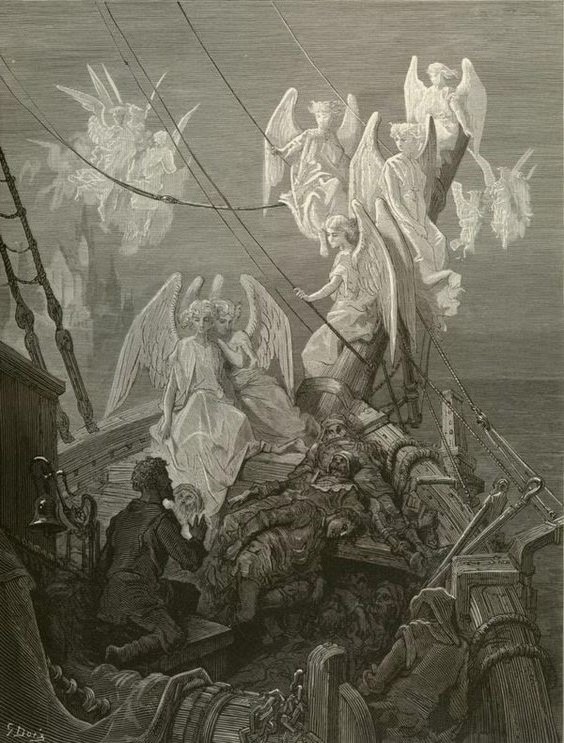 Rime of the Ancient Mariner by Gustave Dore Check out more Gustave Doré - Paintings and Art Cards Set Available Here: bit.ly/3sFRgjS - #ClassicArt #VintagePaintings #ArtCards #Classical