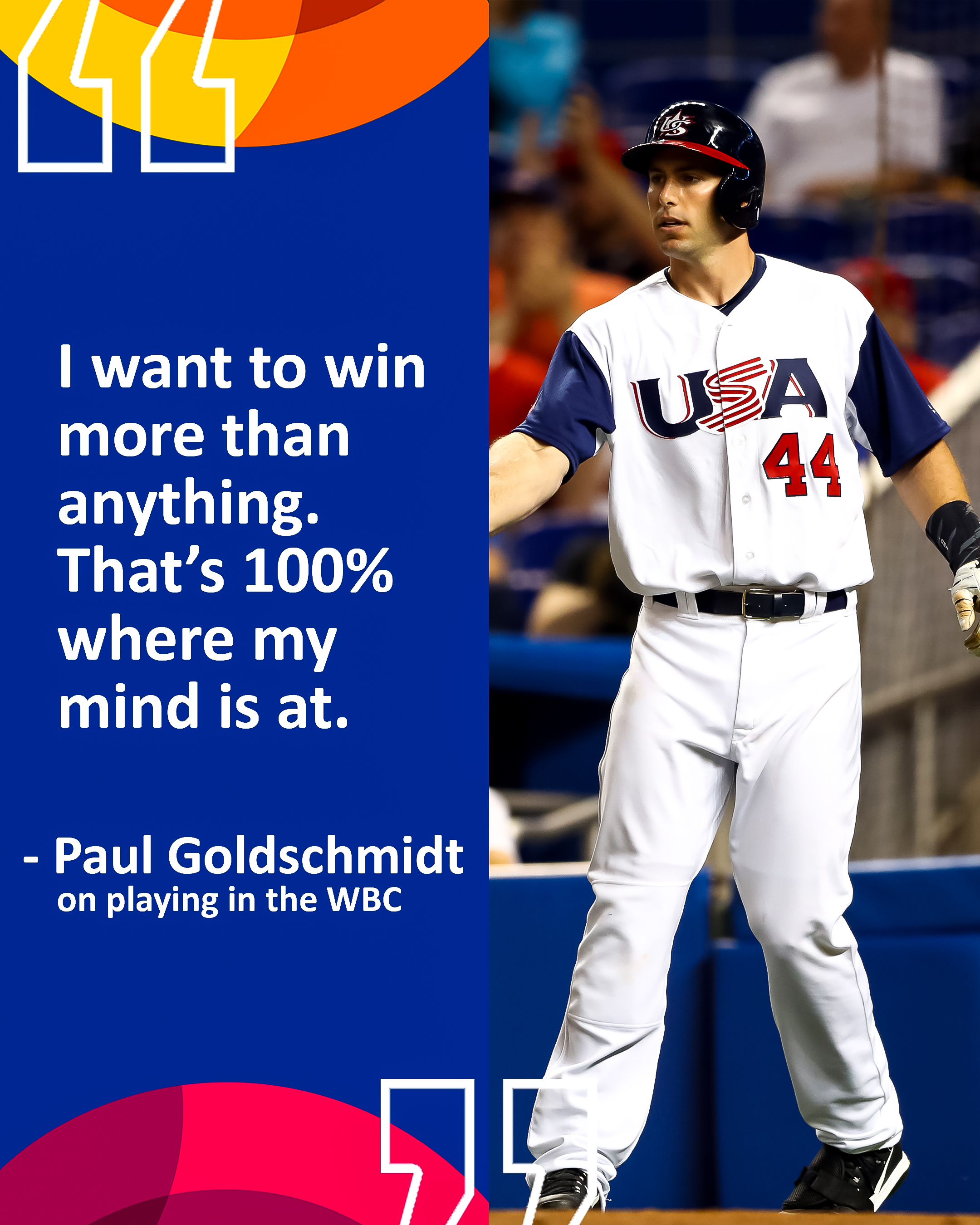 MLBPA on X: Paul Goldschmidt and Nolan Arenado have their sights set on a  USA repeat 🥇 @WBCBaseball  / X