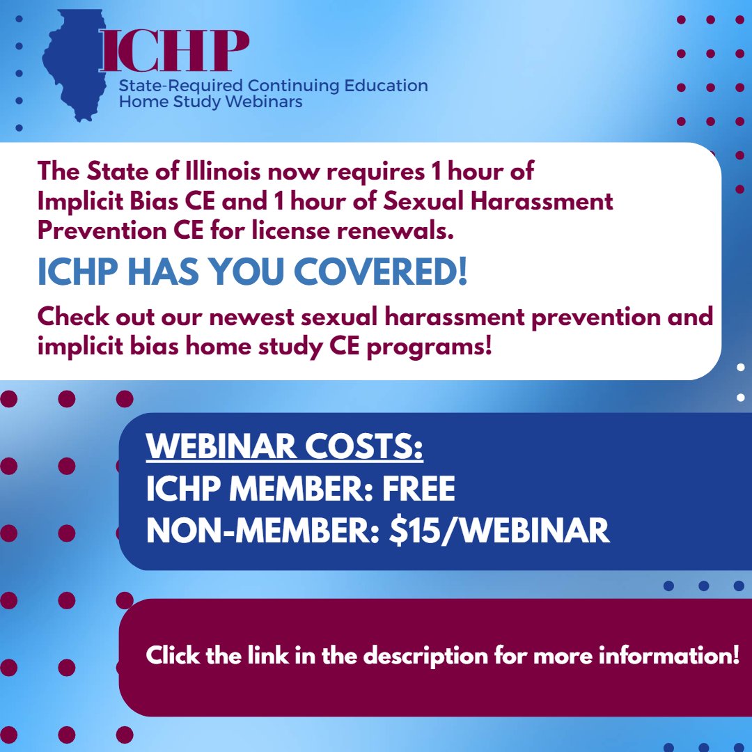 Ichp on twitter ichp is proud to offer two new ce programs to help