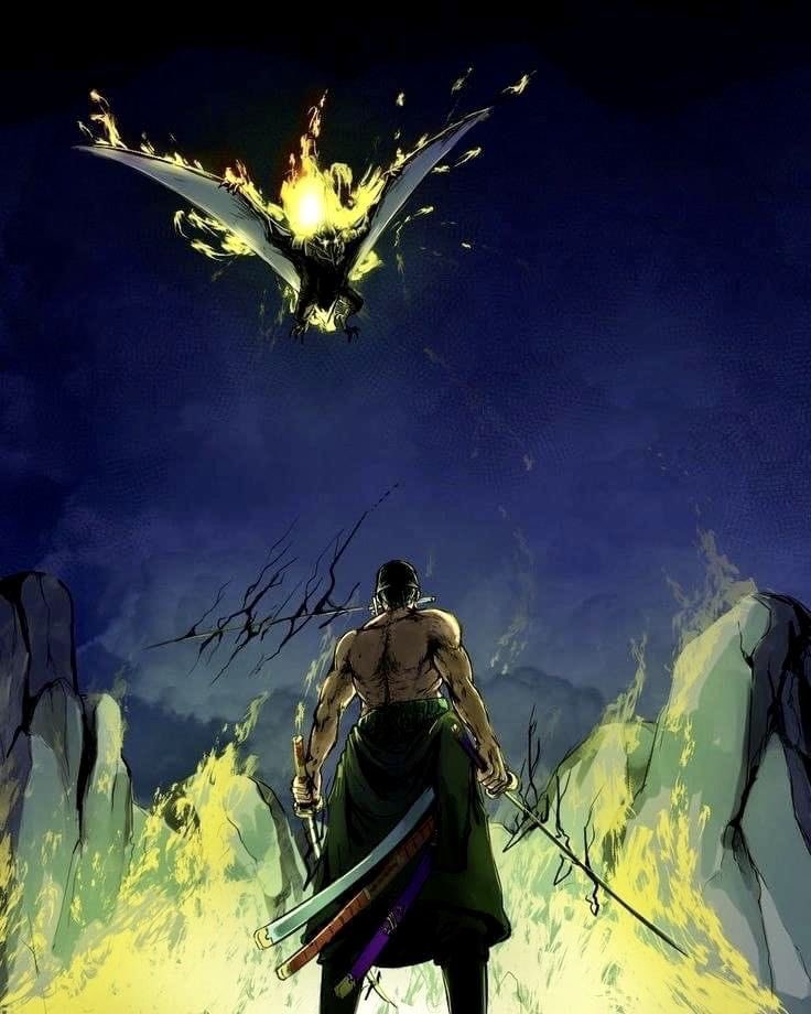 Ariseanime's tweet photo. The king of hell🔥   
   
                    | Roronoa Zoro |

#ONEPIECE #ONEPIECE1074 https://t.co/u0j2WQJEbp