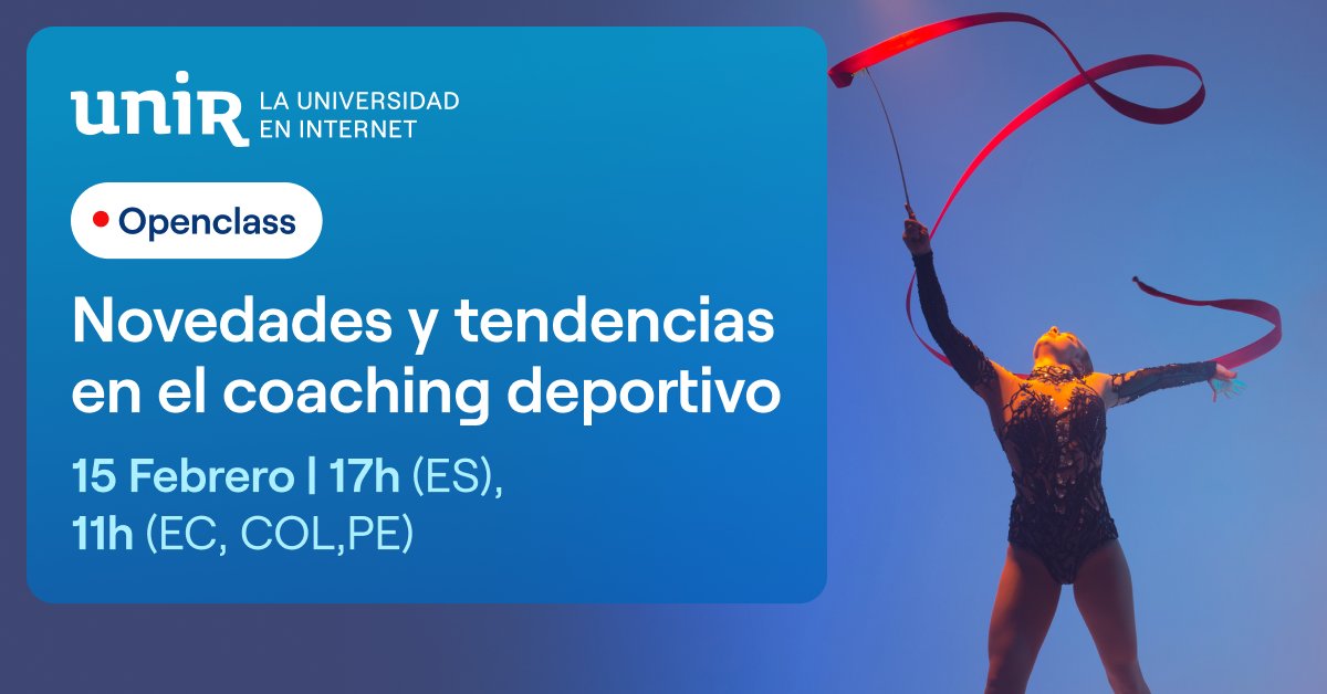 alvarezcampillo's tweet photo. Si quieres conocer las técnicas y herramientas que se están introduciendo en el coaching deportivo para conseguir el máximo rendimiento de los deportistas, no te pierdas la próxima Openclass de @UNIRuniversidad 

➡️ https://t.co/ssphKX8WuT

#coachingdeportivo #psicologiadeportiva https://t.co/qfXtsUstgl