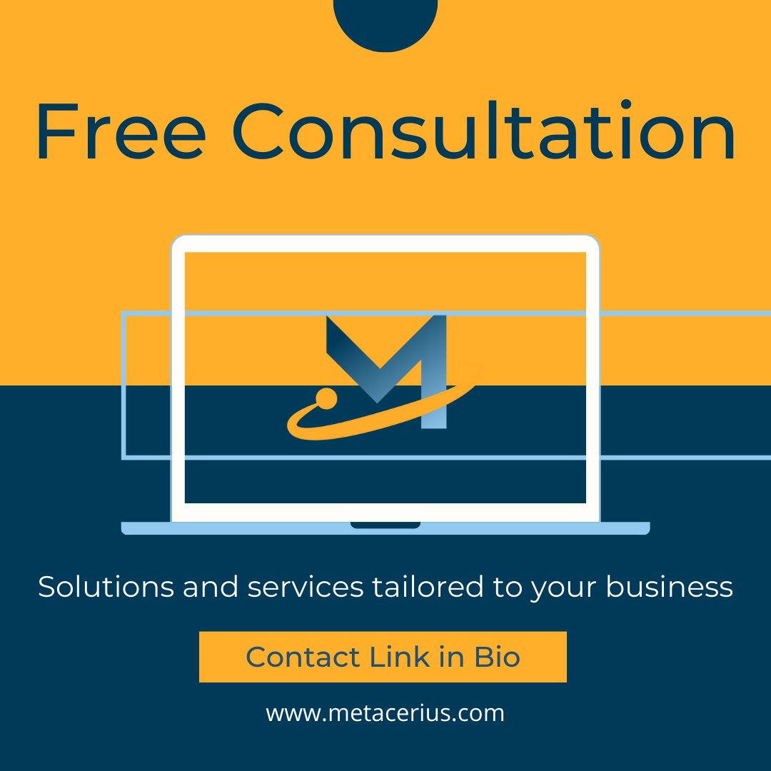 At Metacerius, we understand the importance of IT services and have you covered! We offer free consultations to help you reach your goals. #freeconsultations #managedserviceprovider #costreduction #bestpractices #infrastructure #dataaccessibility #cybersecurity #itsecurity