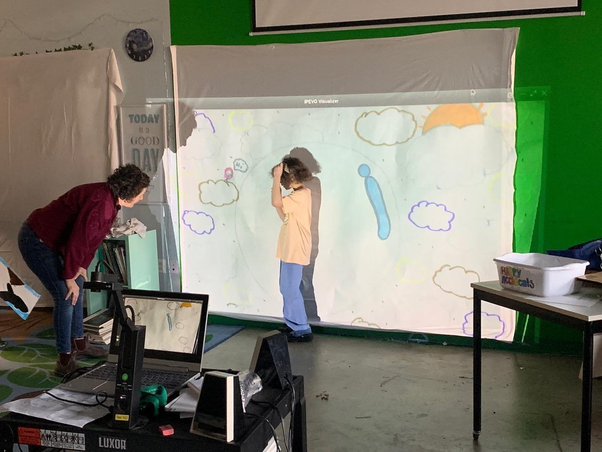 unitycharter's tweet image. Today our students are working with #Artist in residence, Barbara Bickart, and creating pieces that they can climb right into. After studying the work of @SouthAfrica artist, 
#RobinRhode,  our students created #drawings and physical movements to compliment them @CharacterDotOrg