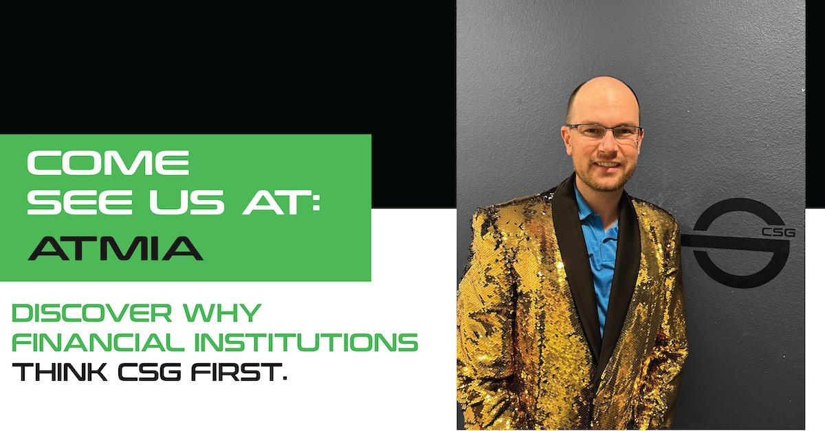 CookSolutionsGr's tweet photo. The Gold Jacket is off the hook! We’re headed to the ATM Industry Association (ATMIA) in New Orleans. Come listen to Scott Fieber talk about #nextgeneration technology in banking focused around the #atm We hope to see you there. #atmia #banking #creditunions https://t.co/Em2xG5VZBw