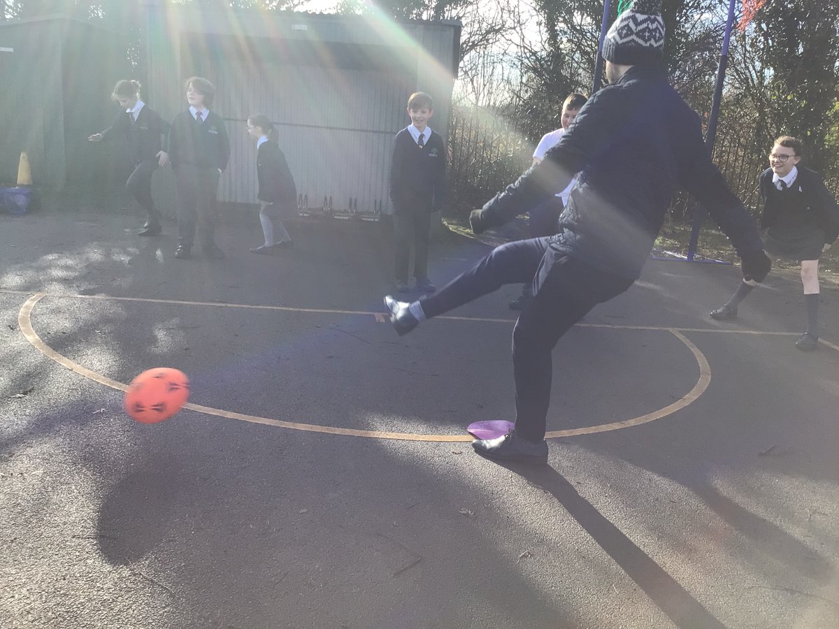 crawford_school's tweet photo. As part of #schoolsfootballweek we have been hosting penalty shootout competitions during dinner times. Mr B couldn't help himself! #SFW2023 @SchoolsFootball https://t.co/mbpq19n9nD