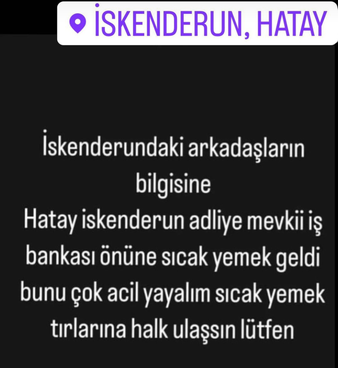 Hatay İskenderun adliye mevkii iş Bankası önü SICAK YEMEK TIRLARI!