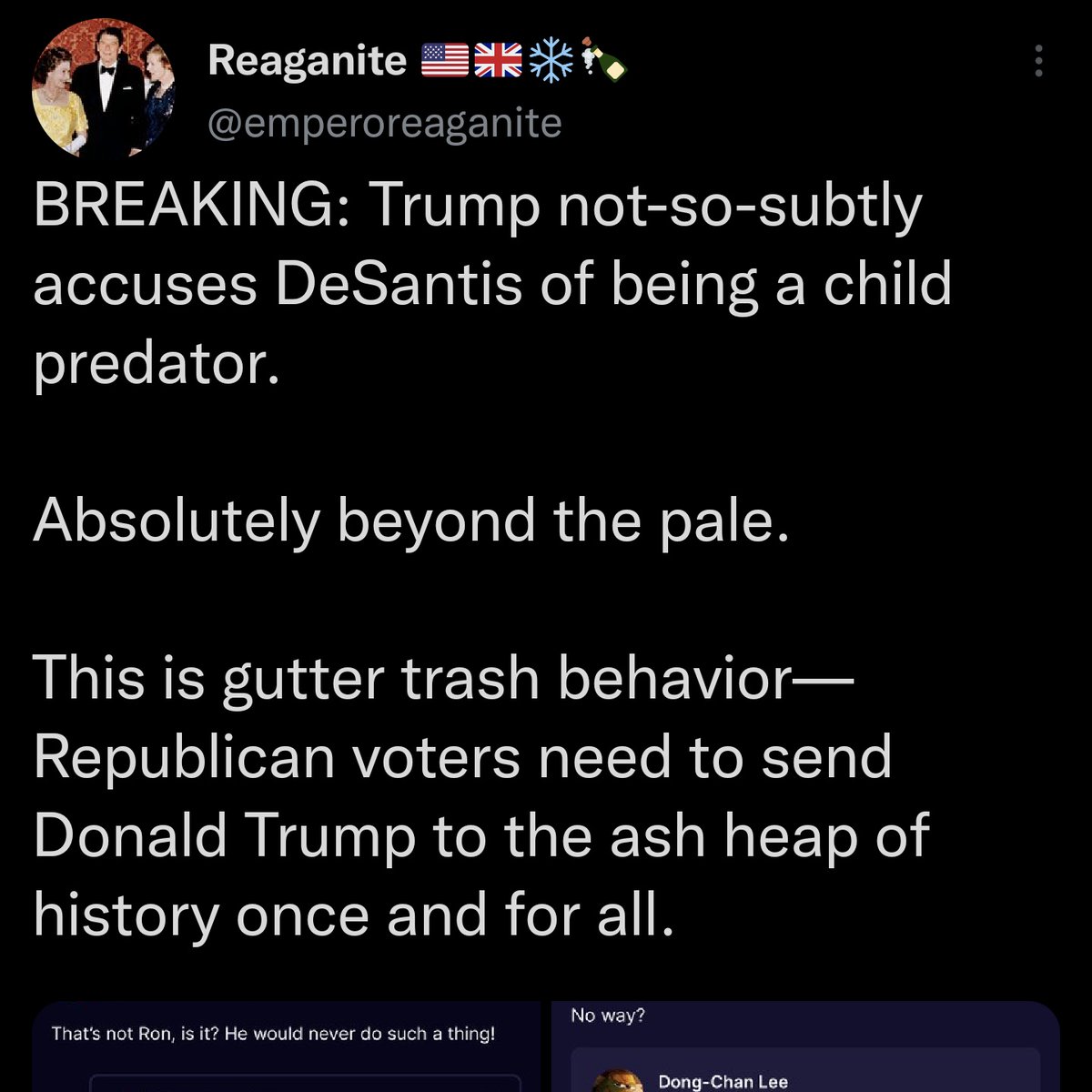stevanzetti's tweet photo. The "don't call each other pedophiles" truce is breaking https://t.co/0VRwzMiAQo