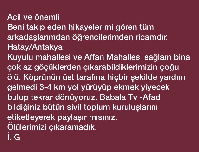 gunes0803's tweet photo. @pusholder #sondakikadeprem #hatay @AFADBaskanlik @haluklevent @OguzhanUgur @ahbap @HatayBSB @HatayValiligi https://t.co/V3FoU75ZuH