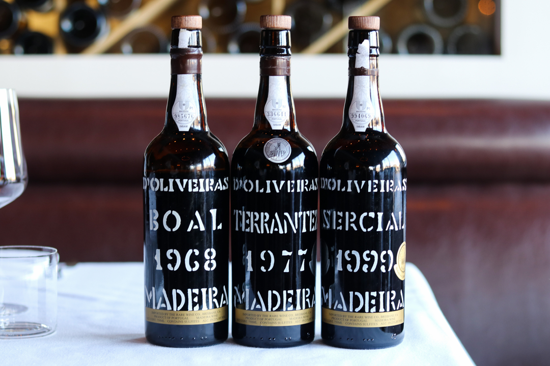 M A D E I R A 

Dating back to the age of exploration, Madeira is the world's most everlasting wine, built to withstand long, tumultuous journeys overseas. 

Our new Madiera flight allows you to taste three different varieties of vintage Madeira with a warming bone broth and trav