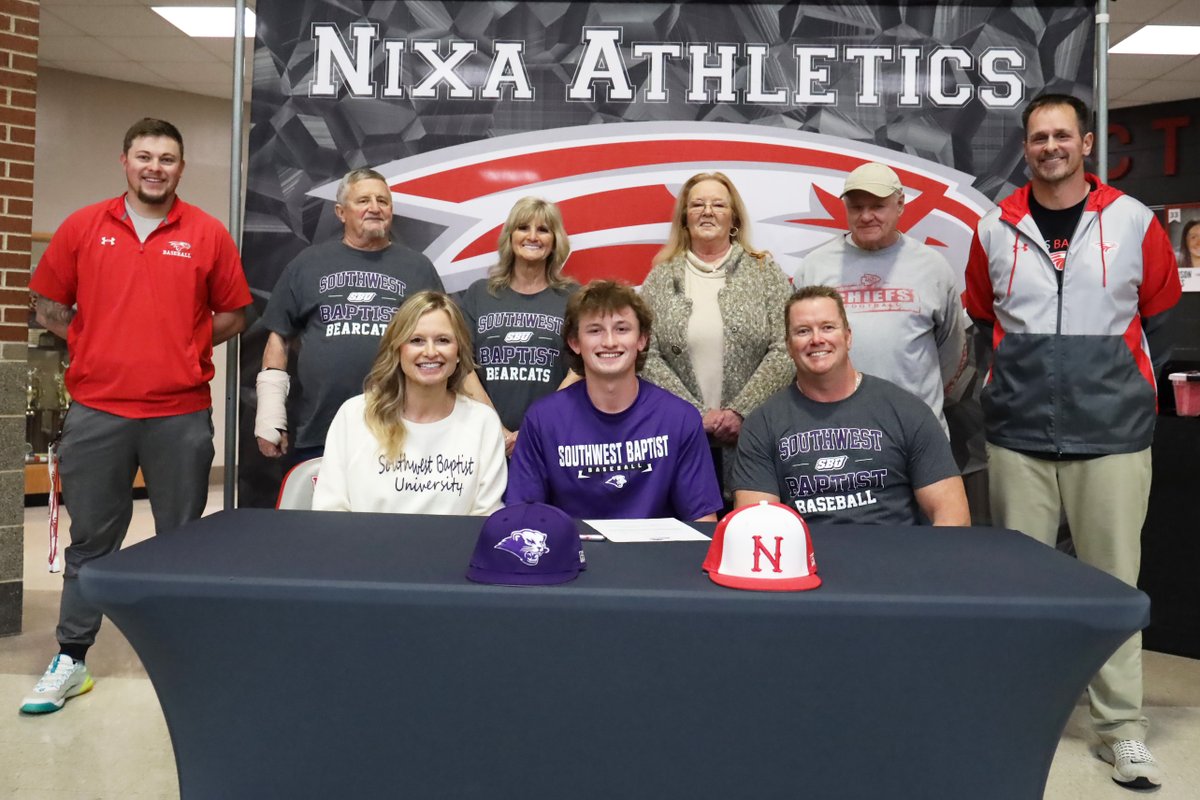 Nixa Athletics (@nixaathletics) on Twitter photo 📄🖊⚾️ Two <a href="/NixaBaseball/">Nixa Baseball</a> Eagles are headed off to Southwest Baptist University (<a href="/sbu_baseball/">SBU Bearcats Baseball</a>) for baseball!
👏 Congratulations, Collin Ussery and Mason Eagleburger, on your signing day! 📄🖊⚾️ Two <a href="/NixaBaseball/">Nixa Baseball</a> Eagles are headed off to Southwest Baptist University (<a href="/sbu_baseball/">SBU Bearcats Baseball</a>) for baseball!
👏 Congratulations, Collin Ussery and Mason Eagleburger, on your signing day!