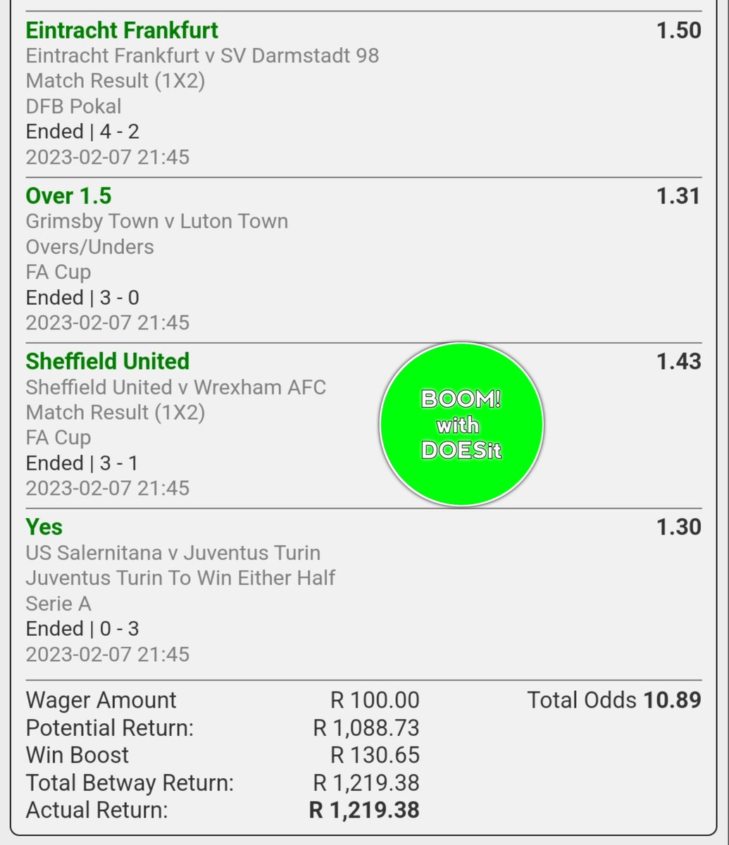 LuckyDoubles's tweet photo. Booooom🥳💚❤️‍🔥😎
Congratulations if you followed💚😎❤️‍🔥👏🏾
There's alot of work to be done FAM💪🏾💸❤️

#bettingtips #betwaysquard #DOESit https://t.co/phEkpA1JRR