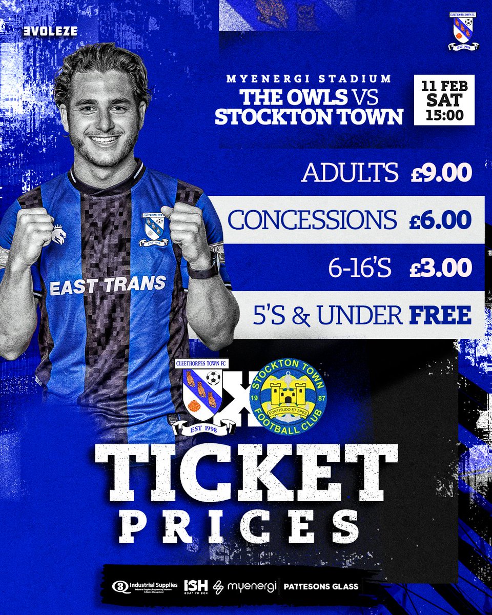 (C)leethorpes Town FC (@cleetownfc) on Twitter photo On Saturday (3pm), we welcome <a href="/stockton_townfc/">Stockton Town FC</a> for a vital clash in the battle for the play-offs - hope you can make it...
Many thanks for your support this evening and enjoy the ๐๐๐, Owls! ๐
Good night from the <a href="/myenergiuk/">myenergi</a> Stadium
#Togetherโ
#PitchingInNPL
#uto๐ฆ On Saturday (3pm), we welcome <a href="/stockton_townfc/">Stockton Town FC</a> for a vital clash in the battle for the play-offs - hope you can make it...
Many thanks for your support this evening and enjoy the ๐๐๐, Owls! ๐
Good night from the <a href="/myenergiuk/">myenergi</a> Stadium
#Togetherโ
#PitchingInNPL
#uto๐ฆ