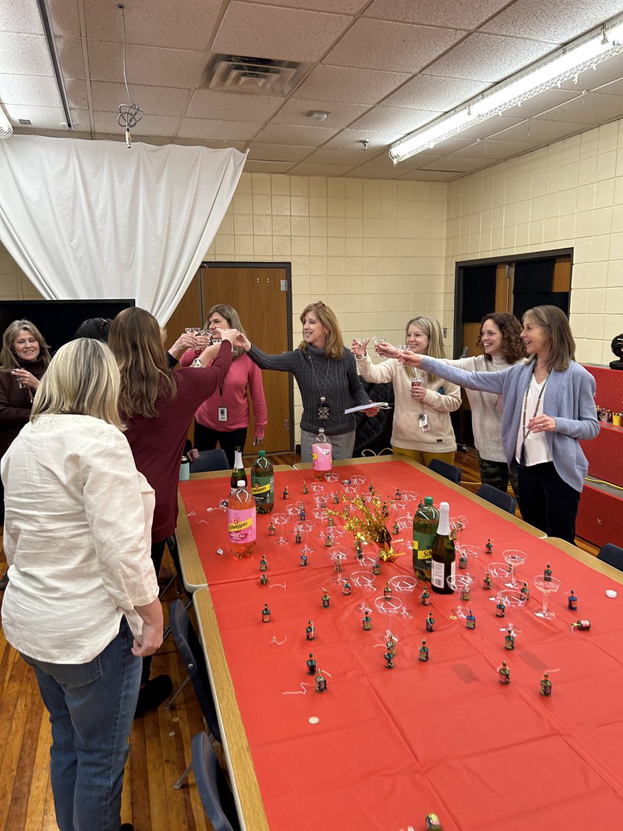 Always a fun staff meeting when we can celebrate our accomplishments!  #NEScares 💚🐮 <a href="/msmeganliteracy/">Megan Sylvester</a> <a href="/nmps_supt/">NMPS Supt</a>