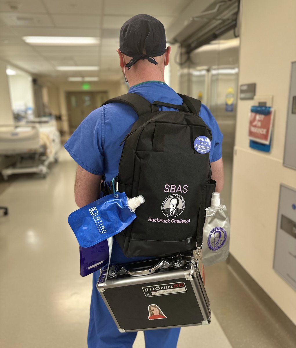 jcdelo's tweet photo. Ask me about my backpack! π
Walking to my next case, honored to take part in the @StanfordSurgery #SBASBackpackChallenge to bring visibility and awareness to the invisible burden on UIM surgeon colleagues. @SocietyofBAS @LatinoSurgery @WomenSurgeons @AsianAcadSurg @OutSurgeons https://t.co/FqPEZSaaOE