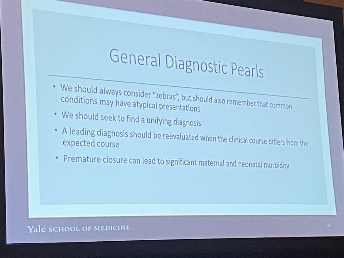 #teamzebra reminds you that #common can present in unusual ways... so don't forget about horses when considering unusual presentations... <a href="/YaleMFM/">Yale MFM</a> <a href="/YaleObGynRes/">Yale ObGyn Residents</a> #MartinaBurn @mysmfm #smfm23