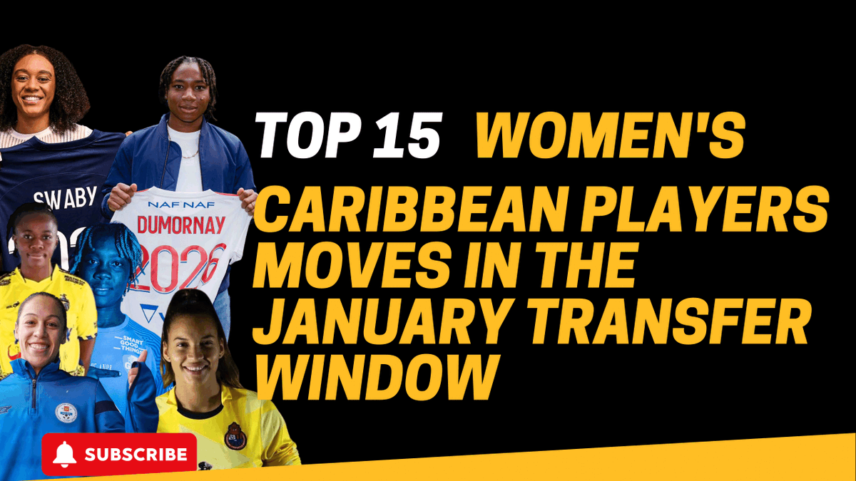 InsideCaribFoot's tweet photo. The winter transfer window was very good for Caribbean Women Footballers. We registred 15 transfers during this period. Caribbean Women Players signing in Europe, North and Central America.

Watch in the video here: https://t.co/y4mS1qTlZx https://t.co/h5wm3U27WU