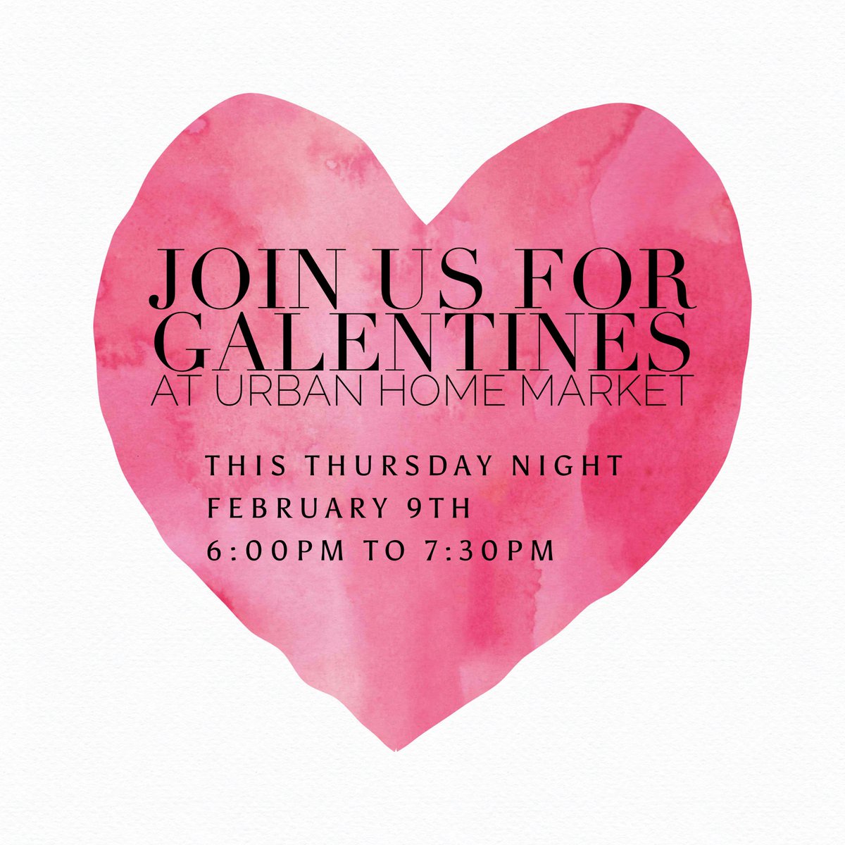 UrbanHomeMarket's tweet photo. Join us THIS Thursday night for Galentines!  Spring Preview from Carlee’s Design Boutique, wine, door prizes and tons of fun! https://t.co/aku1e8Ybsh