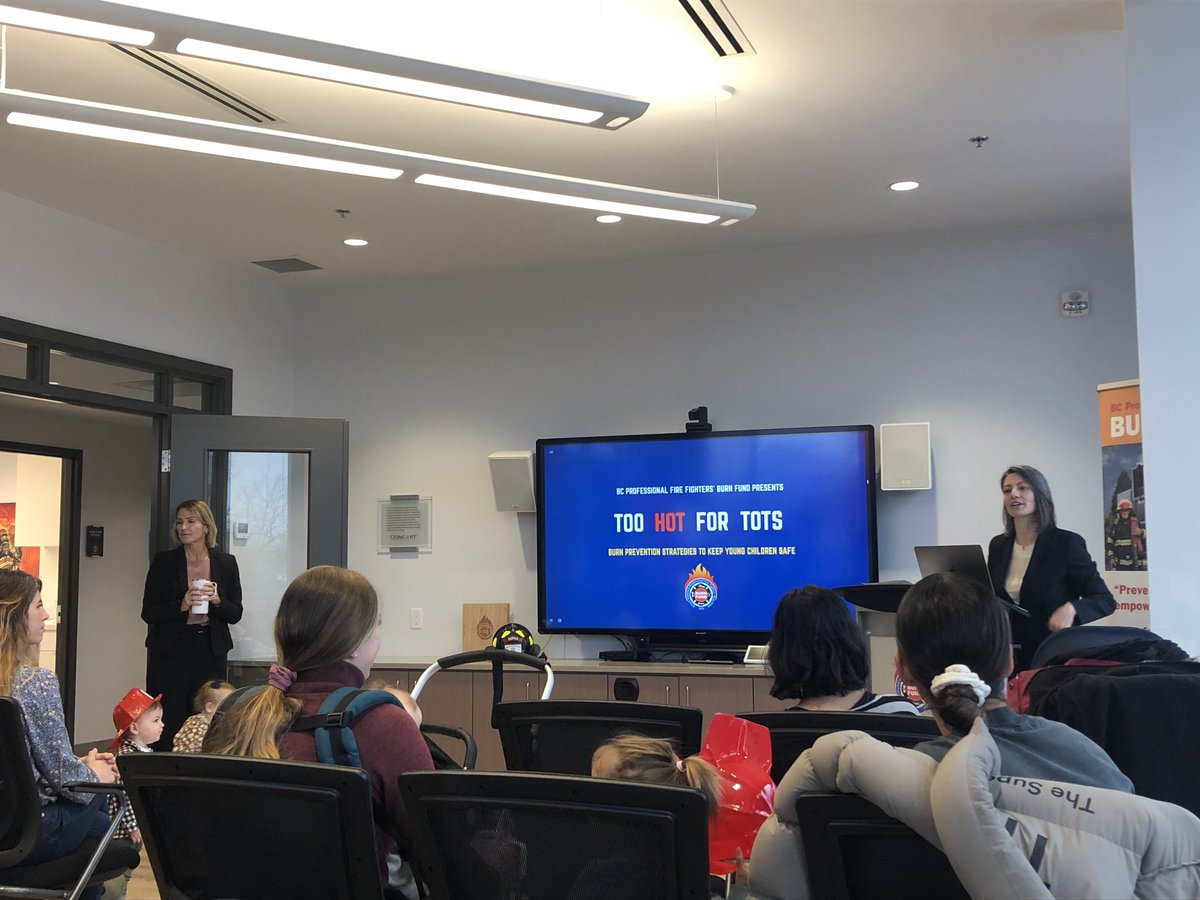 BCBurnFund's tweet photo. Today we launched the new Too Hot for Tots e-learning course at the Burn Fund Centre with members of our incredible community. Thanks to special guests Dr. Sally Hynes, Burn Unit Director at BC Children’s Hospital and Breanna Choo, mom to burn survivor Levi, who are featured. https://t.co/PsYf7JQFY4