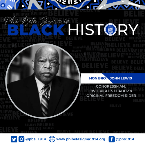 pbs_1914's tweet photo. Hon. Bro. John Lewis was a Civil Rights Leader &amp; one of the Original Freedom Riders. He dedicated his life to serving humanity as a U.S. Congressman for 17 terms. 

#BlackHistoryMonth #Sigma109 #pbs1914 https://t.co/bTmxxZzpTN