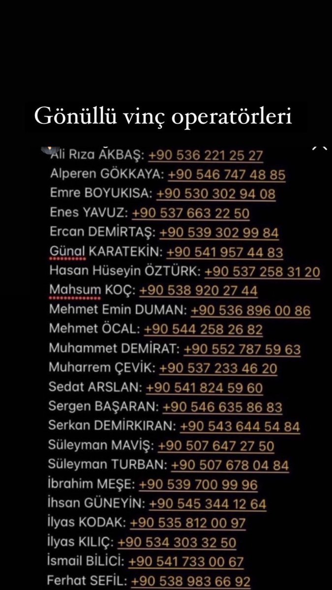 mixspaces's tweet photo. 🔊GÖNÜLLÜ VİNÇ OPERATÖRLERİNİN NUMARALARI. -Lütfen yayın!- #Deprem #SonDakika @_devrimozkan @aycaaysinturan @marioreji1 @KeremBursin @thecorylus @fikofirarda @sercangulbahar1 @helinelifbalci @hafsanur_s @DuymazAlperen … https://t.co/1ZEPKKJs4G