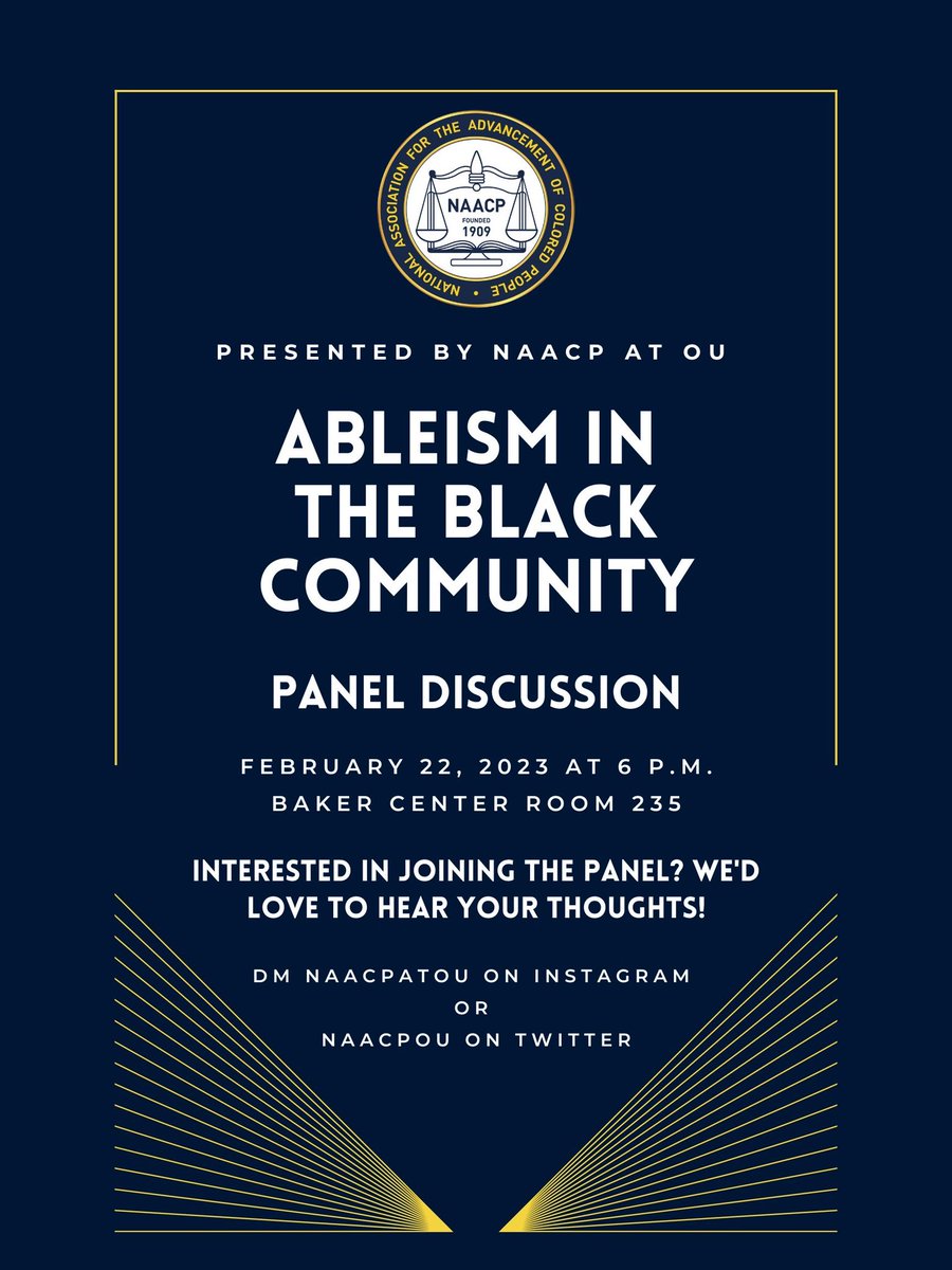 Hello everyone! We are looking for panelists to discuss intersectionality and experiences with disability and race. Please message us if you or someone you know would be interested in participating in this discussion, as we are actively seeking panelist. Thank you!
