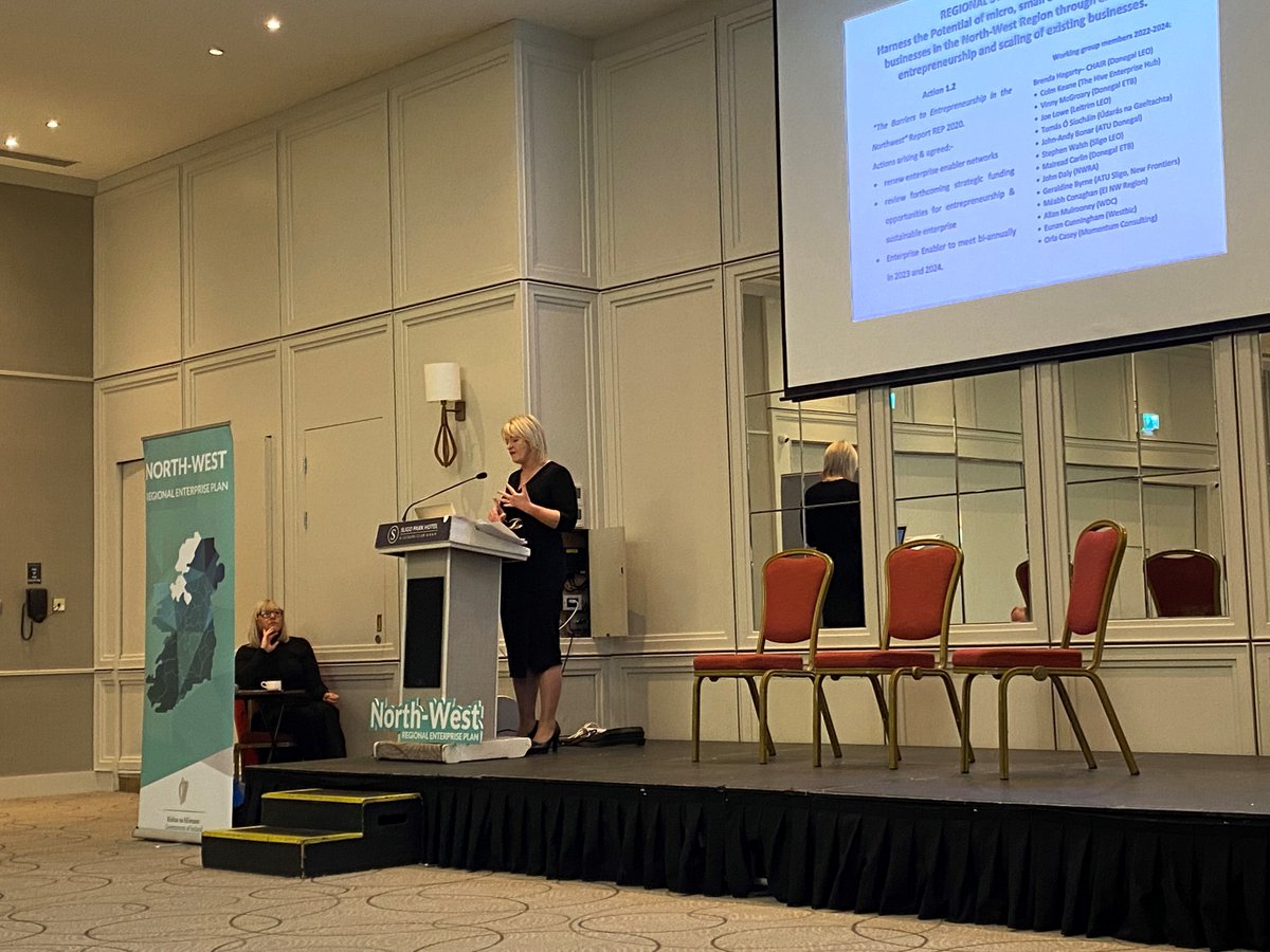 Interesting day today at the Enterprise Enablers Assembly as part of the North West Regional Enterprise Plan <a href="/DonegalLEO/">LEO Donegal</a> <a href="/Entirl/">Enterprise Ireland</a> <a href="/WesternDevCo/">WesternDevelopment.ie</a>  <a href="/DeptEnterprise/">Department of Enterprise, Tourism and Employment</a> @LEOSligo <a href="/LEOLeitrim/">LEO Leitrim</a> @West_BIC @itsligoinnovate <a href="/ATUDonegal_/">ATU Donegal</a> <a href="/DonegalETB/">Donegal ETB</a> <a href="/CREWDigital1/">CREW | Creative Enterprise West</a> <a href="/EI_mconaghan/">Méabh Conaghan</a> <a href="/faherty_ultan/">Ultan Faherty</a>