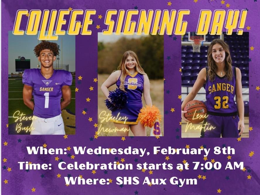 Signing at Sanger highschool tomorrow at the Aux Gym @ 7:00