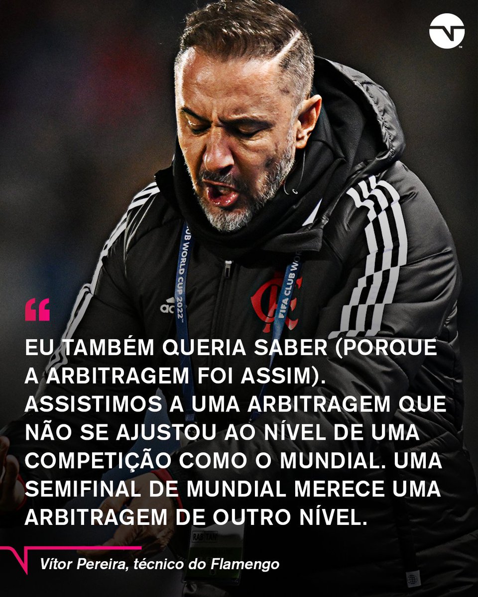 TNTSportsBR's tweet photo. Vítor Pereira ficou PISTOLA com a arbitragem da semi do Mundial! E aí, concorda com ele? #MundialNaTNTSports https://t.co/FHHL7ozBQD