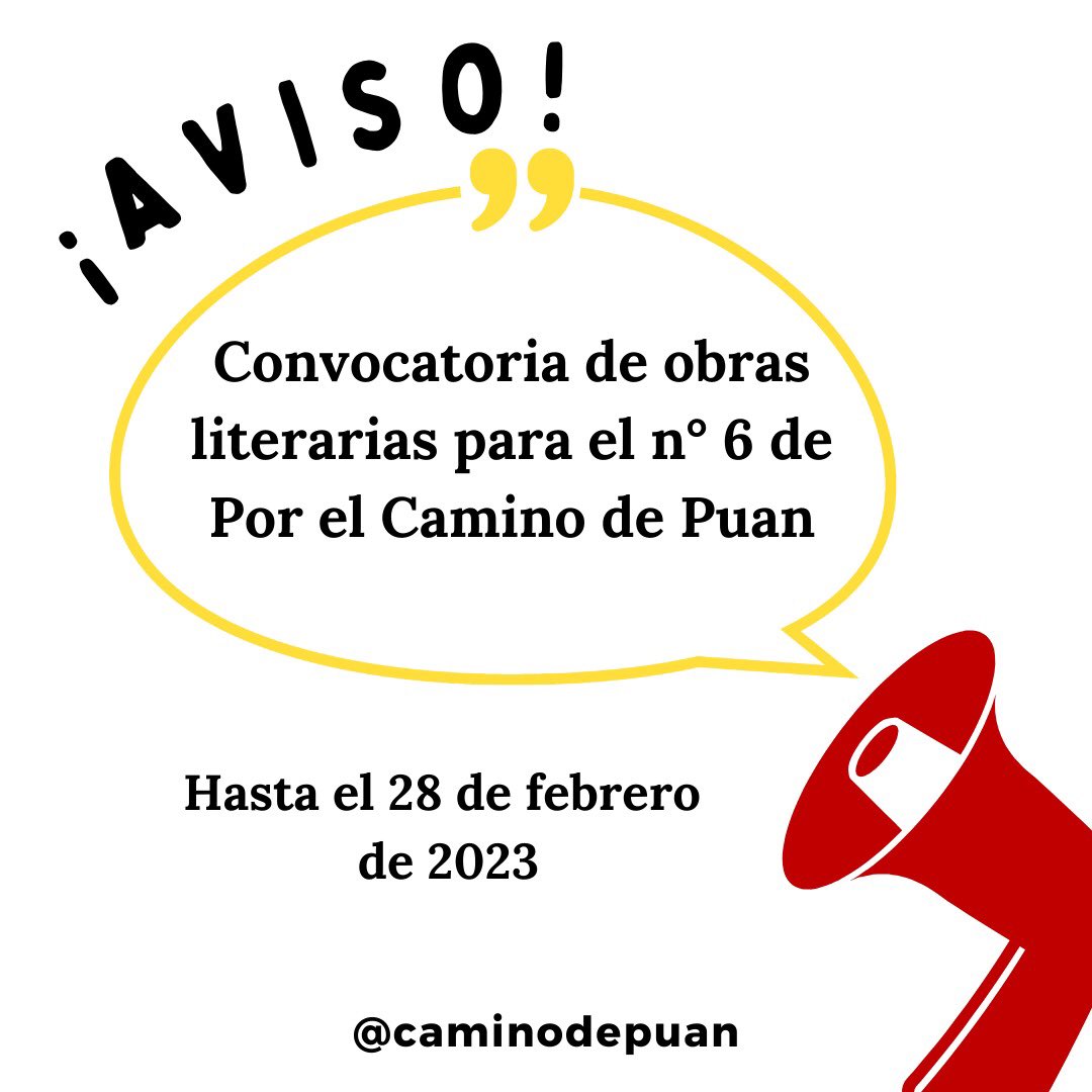 elPUAN's tweet photo. #PCP ¿Estudiás Letras? ¿Sos escritorx? ¿Tenés ganas de ser publicado al lado de lxs escritorxs protagonistas de la escena literaria argentina? 📚📖Se encuentra abierta la #convocatoria a obras originales para publicar en el 6to volumen de Por el camino de Puan 👏🏼👏🏼 https://t.co/Pwdtf0f8Ly