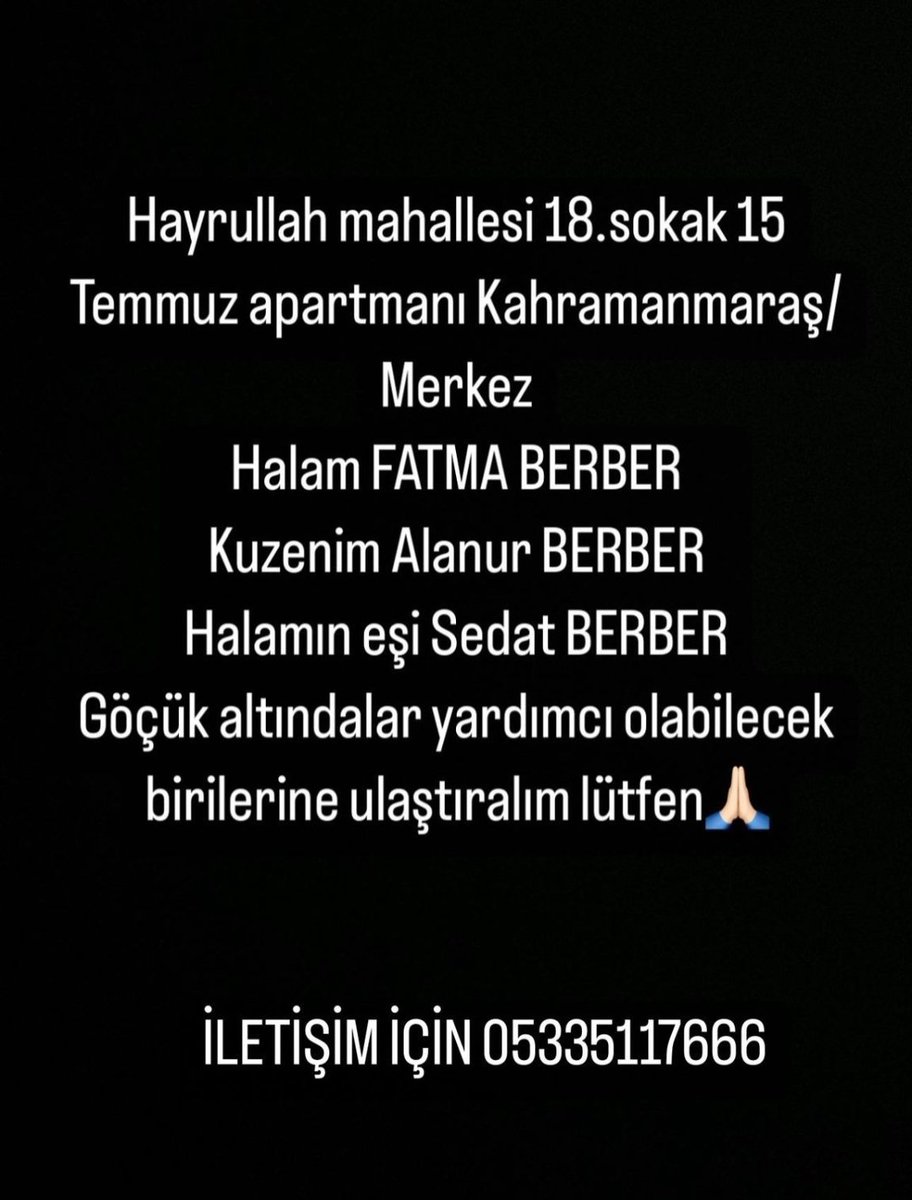 tugcemutlu__'s tweet photo. @AFADBaskanlik @AFADKMaras @ahbap @BabalaTv @OguzhanUgur @PincTivi @DepremDairesi https://t.co/7T2Gue3e9Z