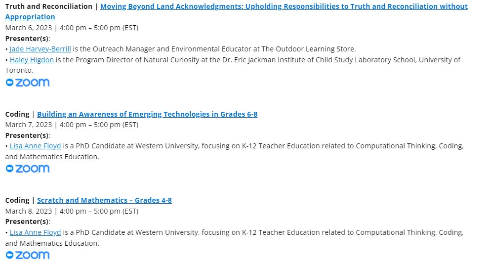 Free Professional Learning Sessions - Areas of focus: Truth and Reconciliation, Well-Being and Coding. All are welcome to register: oecm.ca/professional-l… Hosted by <a href="/OECMCollaborate/">OECM</a> <a href="/ALPLearn/">Team ALP</a> <a href="/DellTech/">Dell Technologies</a>, Sessions will cap at 50 participants. #OntEd #Coding