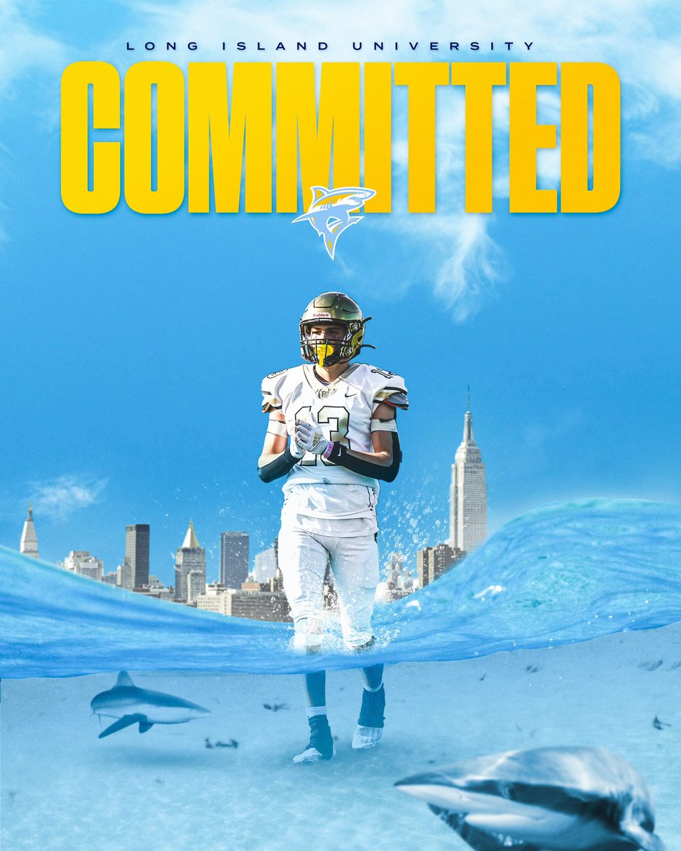 100% committed!! Thank you to my family, coaches, and friends who helped make this possible. Cant wait to get to work!💛🦈 <a href="/CoachGillins/">Coach DJ Gillins</a> <a href="/LIUSharksFB/">LIU Football</a>