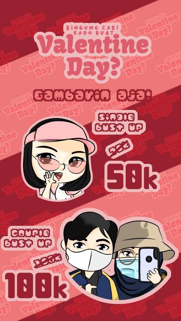 👽 OPEN COMMISSION 👽

RTs are very appreciated 🙌
only 5 slot

Payment via 
Dana
Shopee Pay
BCA

Hit my DM for order 📩
#valentine #valentineday #valentinegift #valentinedays #gift #kadovalentine #commissionsopen #commissionopen